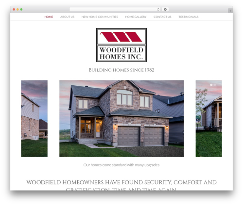 Birch WordPress theme - woodfieldhomesinc.com