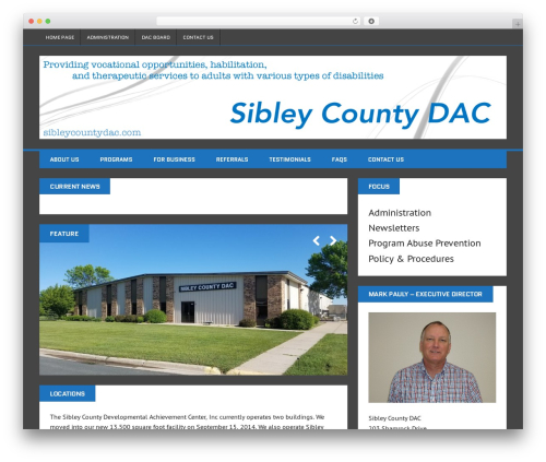 MH Squared WordPress theme - sibleycountydac.com