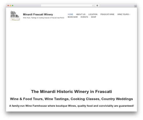 Neve theme WordPress - minardifrascatiwinery.com