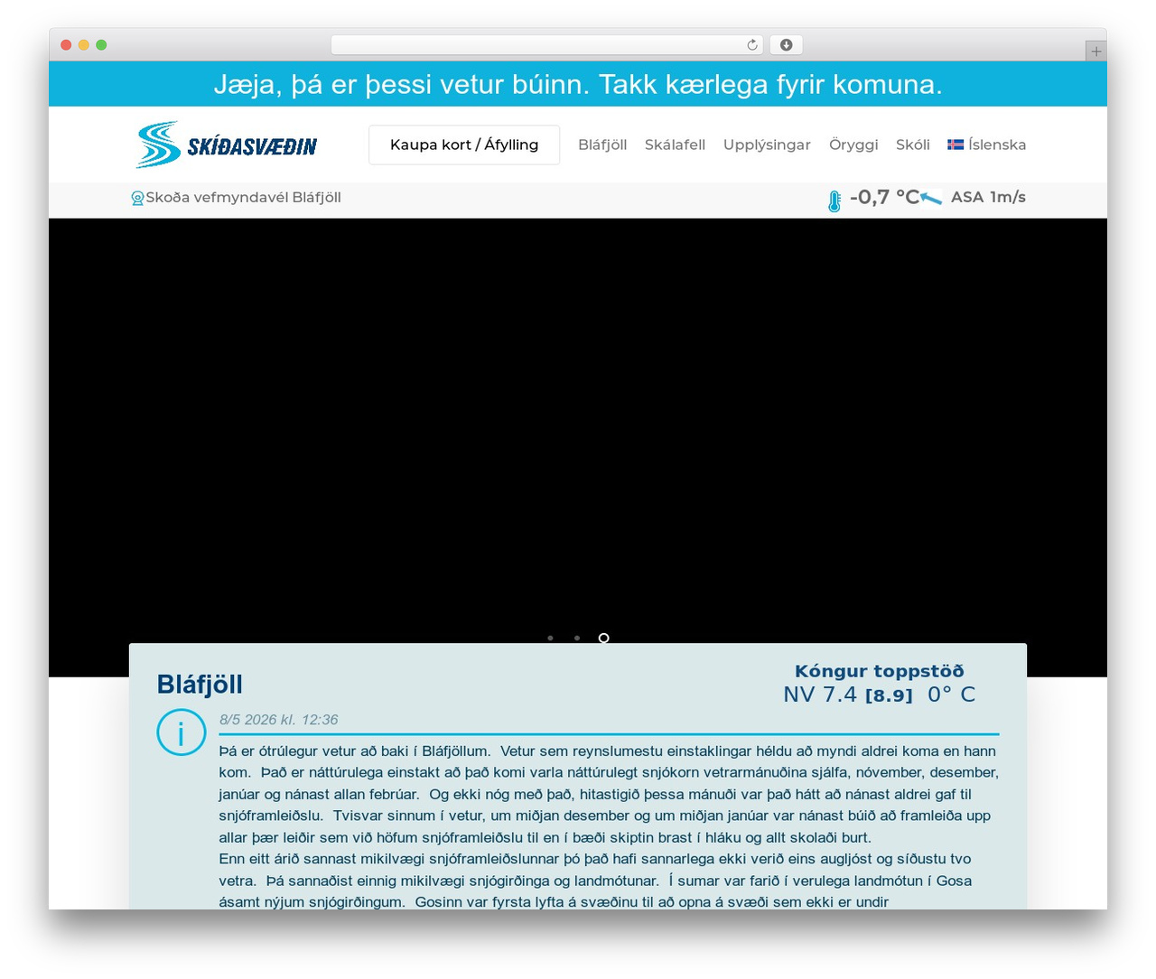 Betheme Child WordPress theme - skidasvaedi.is