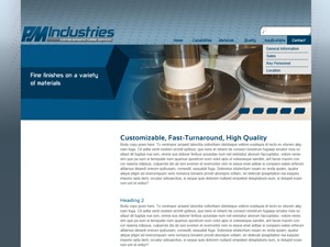 Theme WordPress PM Industries basic theme by PIXELovely & Harris Design House