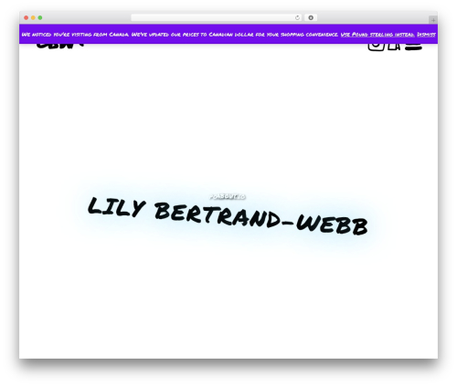 WordPress theme CHD - lilybertrandwebb.com