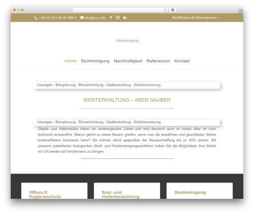 WordPress theme Divi - stuhlreinigung.ruhr