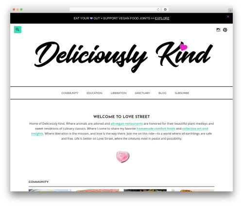 WordPress theme Veggie - deliciouslykind.com