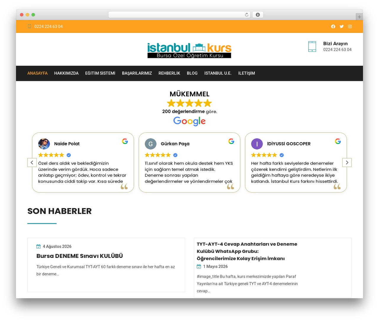 Eshkool WordPress theme - istanbulkurs.org Eshkool WordPress theme - istanbulkurs.org