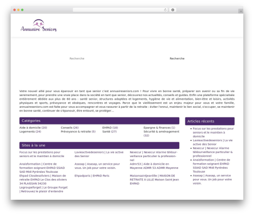 generic-site WordPress theme - annuaireseniors.com