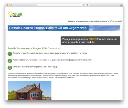Lead Generation Pro WordPress theme - gosolar.pt