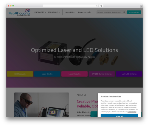 Prophotonix 2017 WordPress theme - prophotonix.com