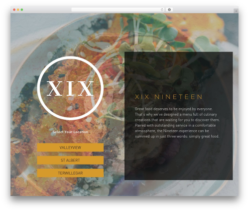 WordPress theme Axé - dinenineteen.com