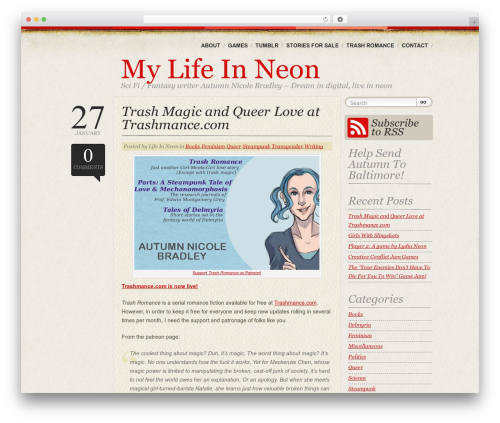 WordPress theme Bold Life - lifeinneon.com