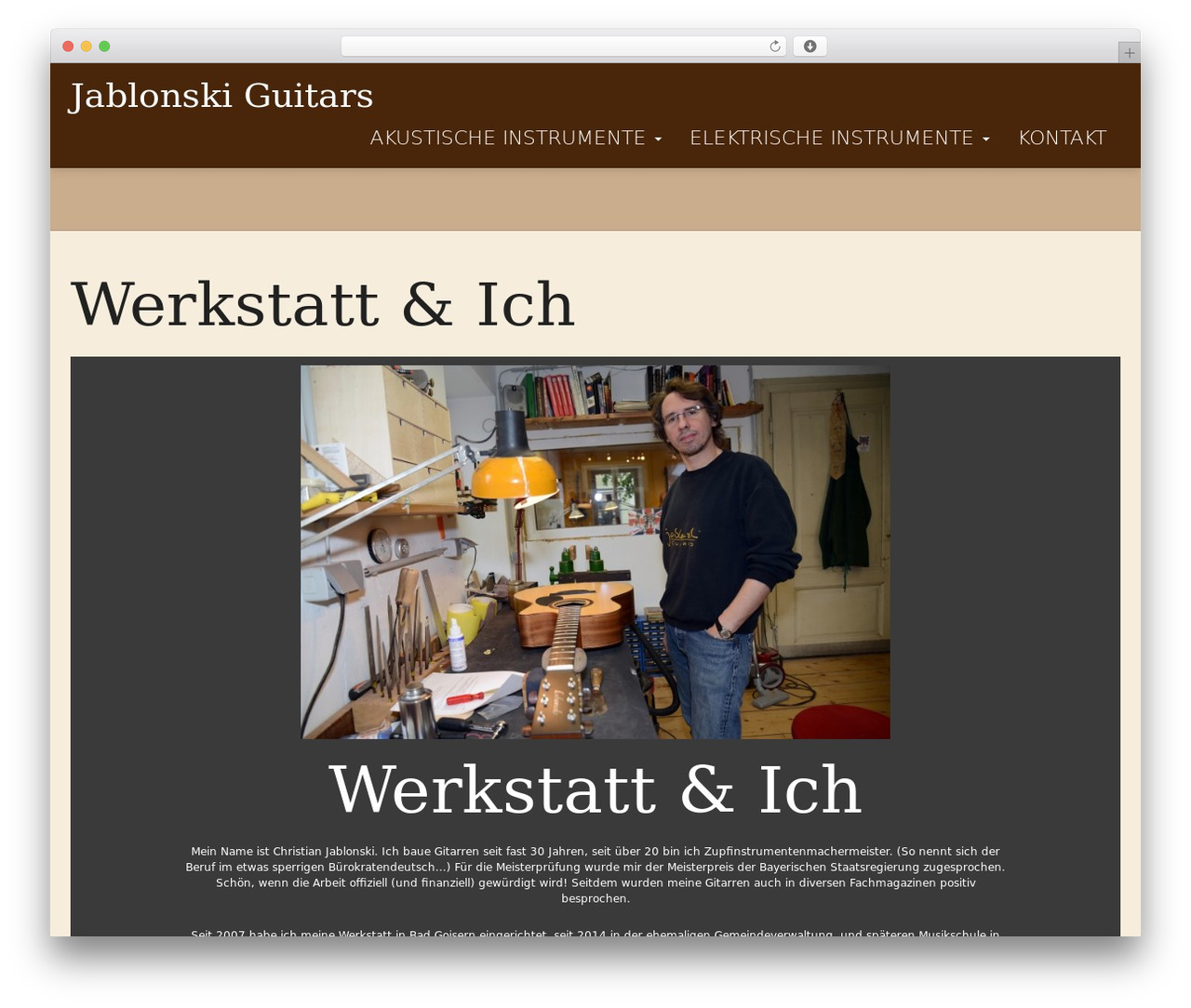 WordPress theme doodle - jablonski-guitars.com