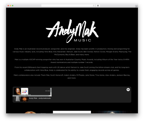 WordPress theme Total - andymakmusic.com