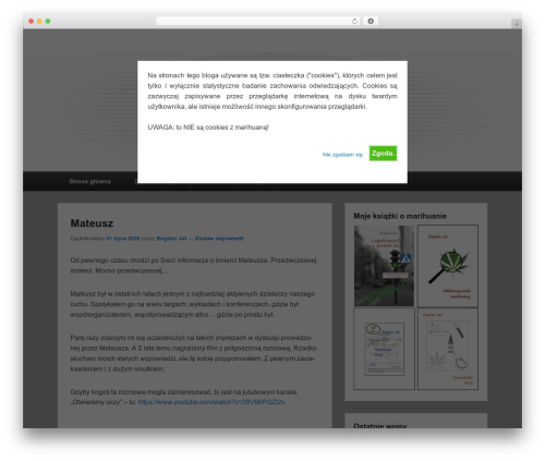 Cookie Warning (cookie-warning) free WordPress plugin - odklamywaniemarihuany.pl
