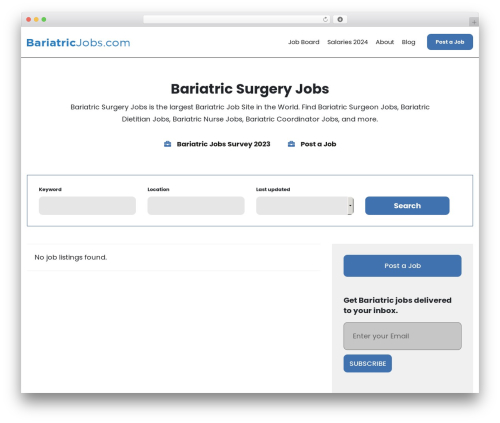 Wpjobboard WordPress plugin - bariatricjobs.com