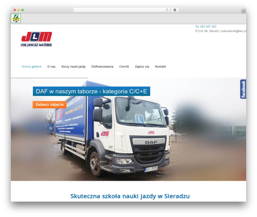 DrivingSchool WordPress theme design - oskmaterek.pl