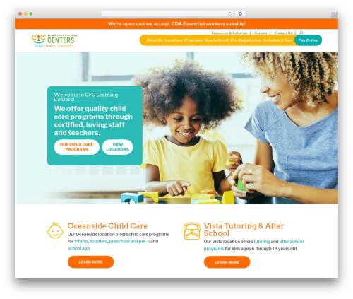 WordPress theme Divi - cfclearningcenters.com
