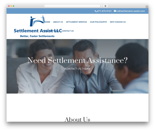Divi top WordPress theme - settlement-assist.com