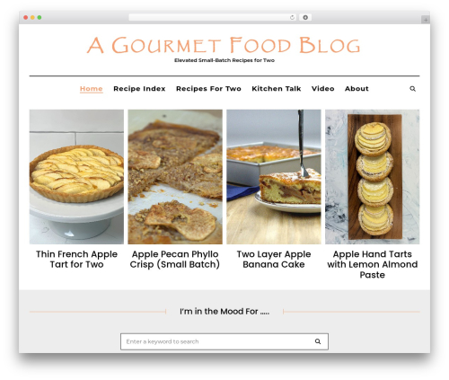 Lemon & Limes WordPress theme - agourmetfoodblog.com