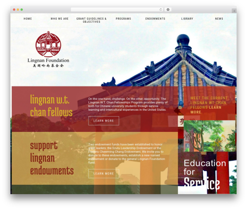 Cherry parallax WordPress plugin - lingnanfoundation.org