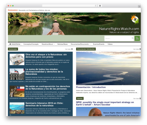 Theme WordPress patterns - naturerightswatch.com