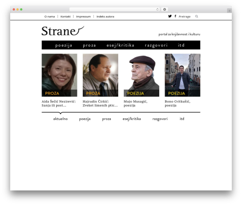 WordPress theme Strane - strane.ba