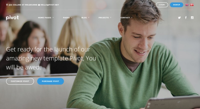 WordPress theme Wordpress Pivot Theme by Vyacheslav Honcharenko