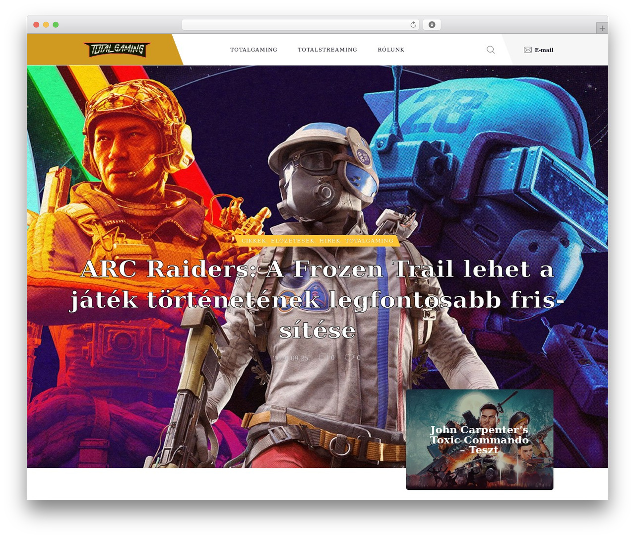 Gamezone WordPress theme - totalgaming.eu