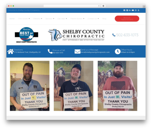 Physio-qt WordPress theme - shelbycountychiropractic.com