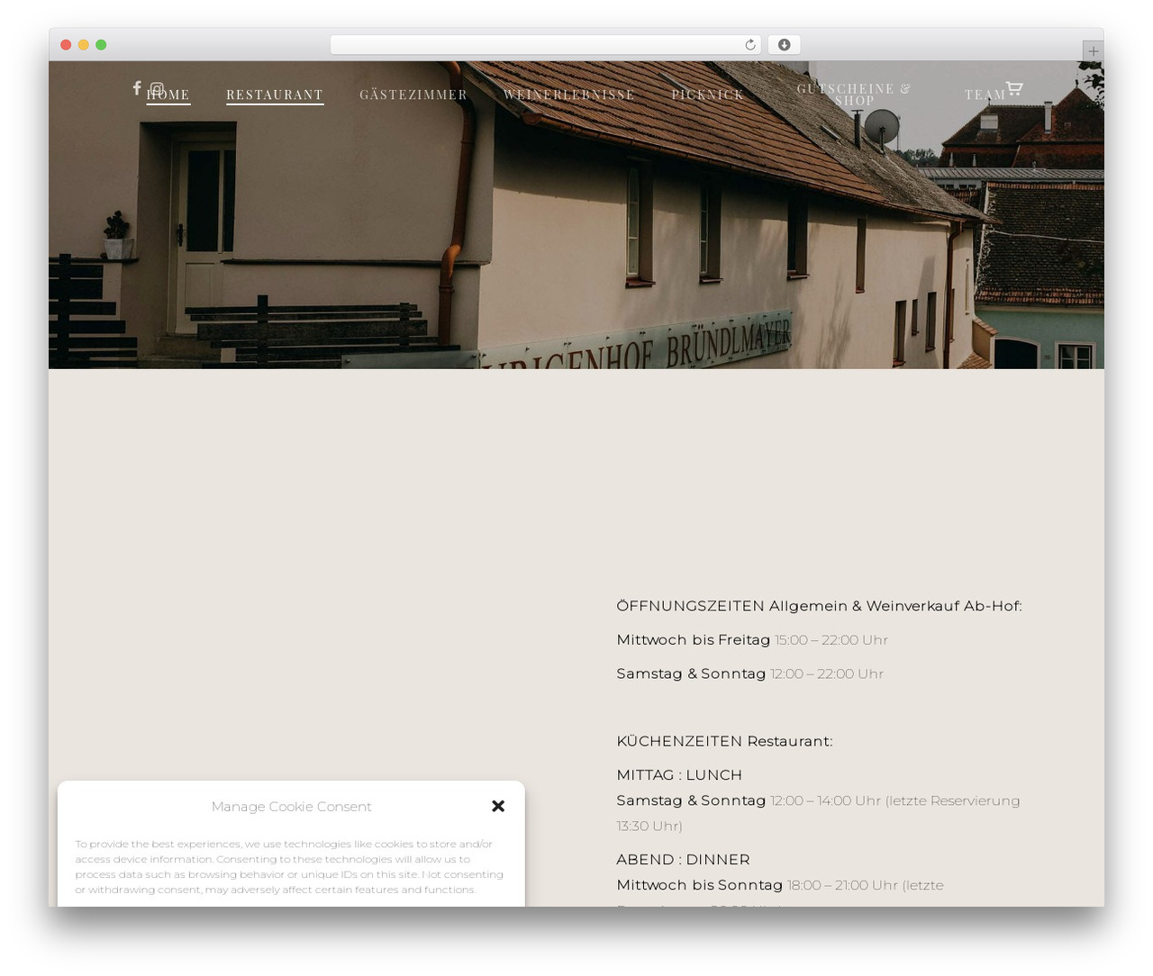Heurigenhof WordPress theme - heurigenhof.at