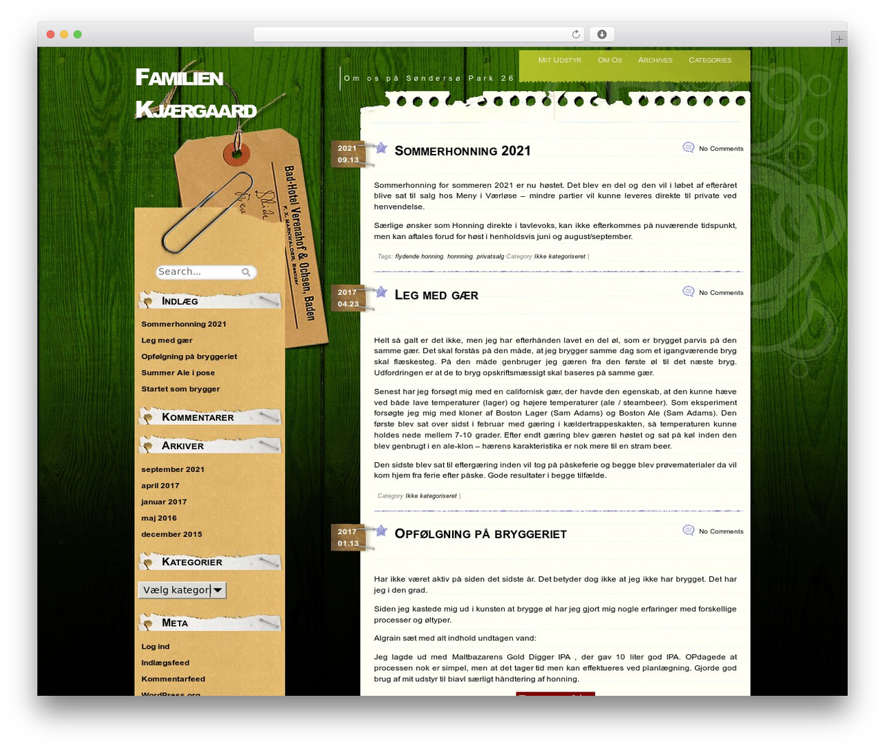 Theme WordPress Comment Central - kjaergaards.dk