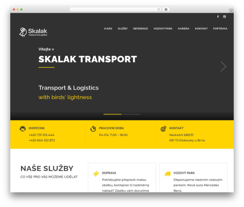 Cargo WordPress plugin - skalak-transport.cz