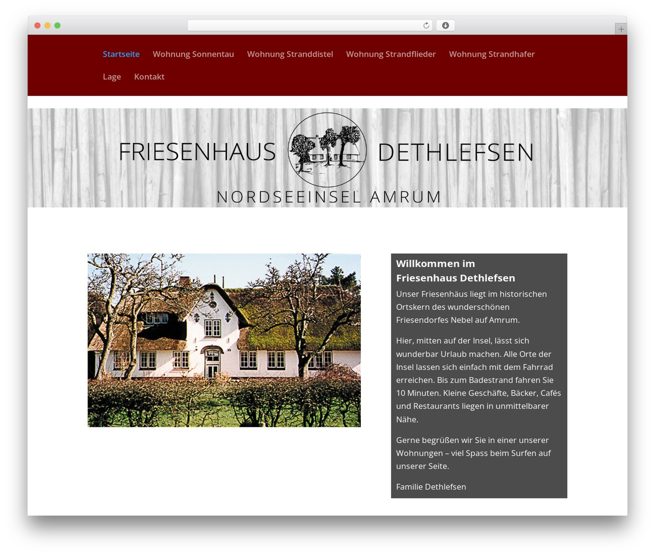 Divi WordPress theme - friesenhaus-dethlefsen.de