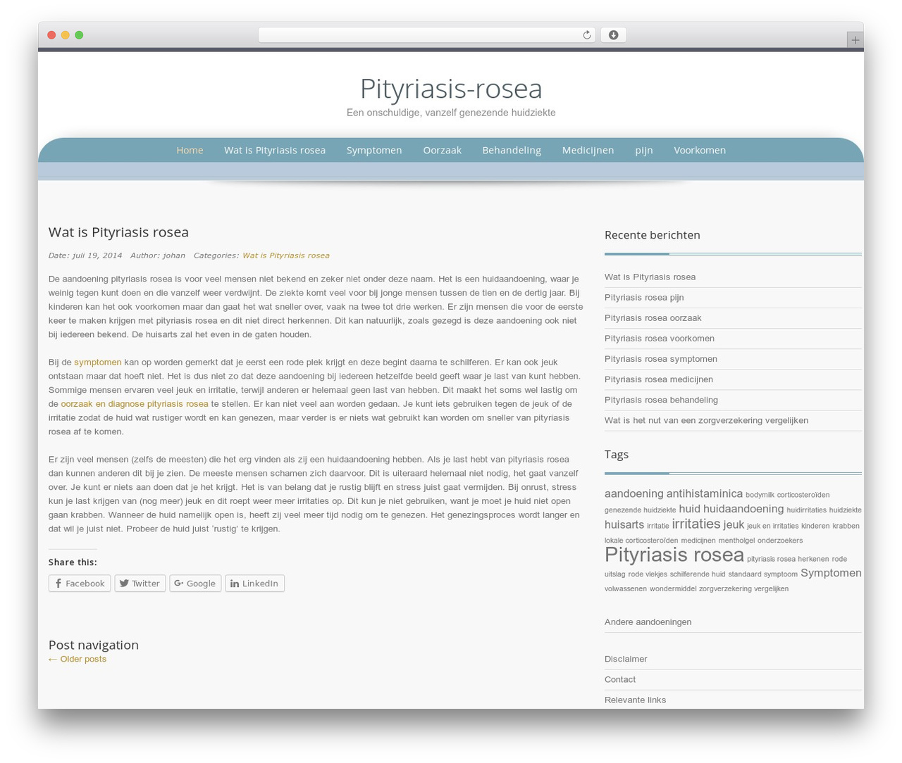 Preference Lite theme WordPress - pityriasis-rosea.nl