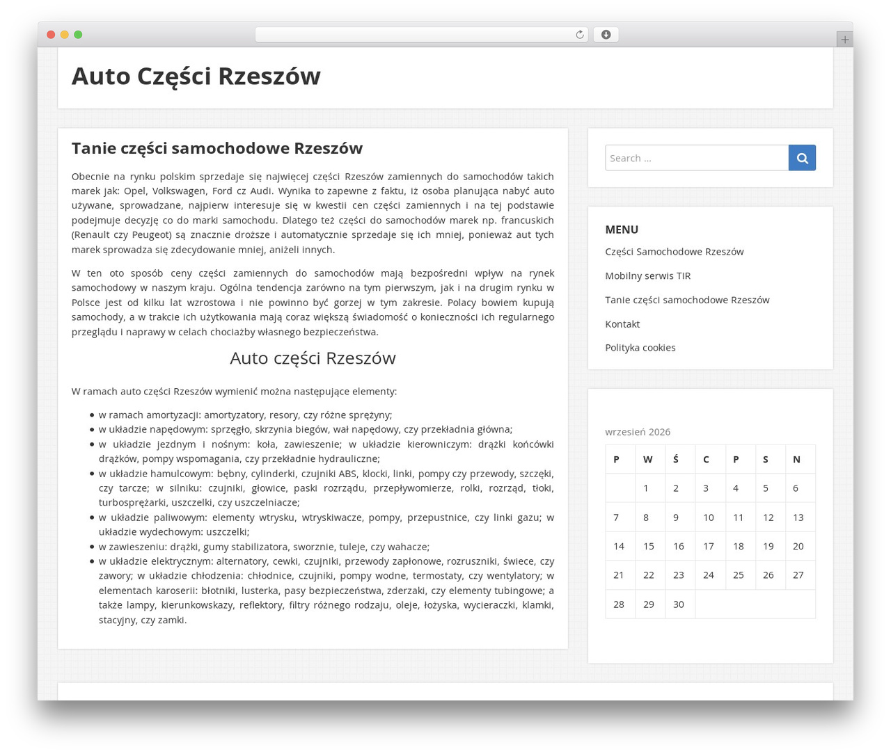 Theme WordPress NEBlue - autoczesci.rzeszow.pl Theme WordPress NEBlue - autoczesci.rzeszow.pl