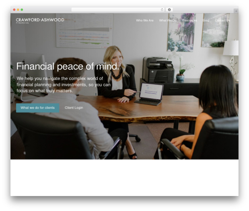 WordPress theme BootstrapWP - crawfordashwood.ca