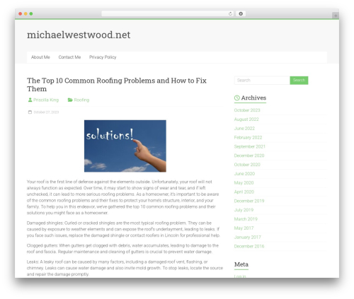 Accelerate WordPress theme - michaelwestwood.net