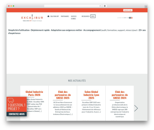 Ghost top WordPress theme - excalibur-erp.fr