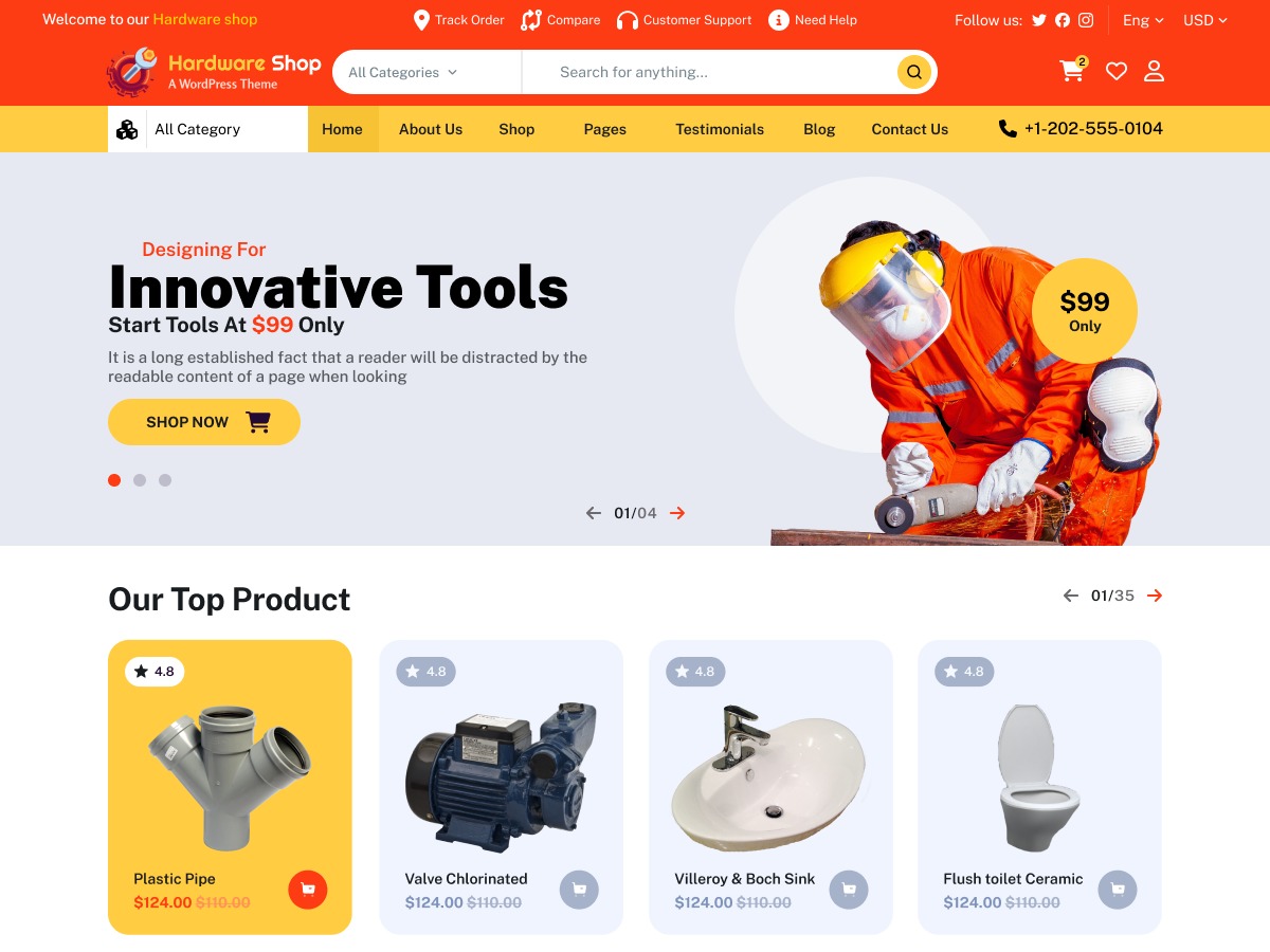Hardware Tools Store WordPress ecommerce theme Hardware Tools Store WordPress ecommerce theme