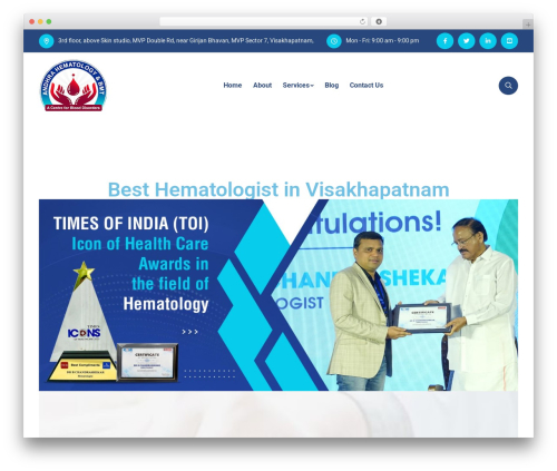 Medixi WordPress theme design - andhrahematology.com
