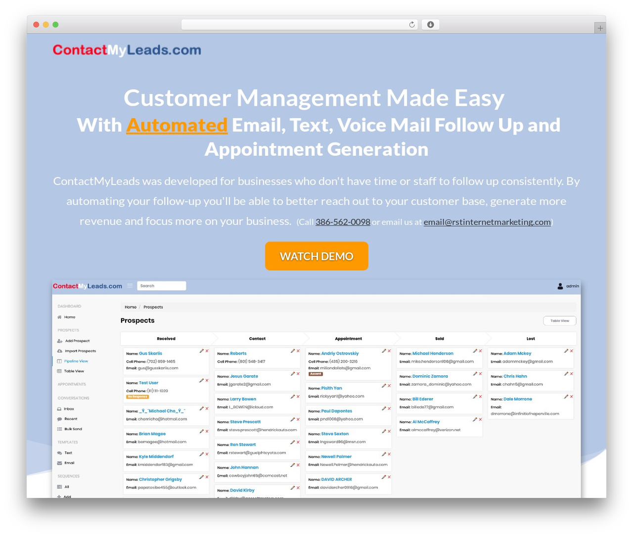Squared WordPress theme - contactmyleads.com