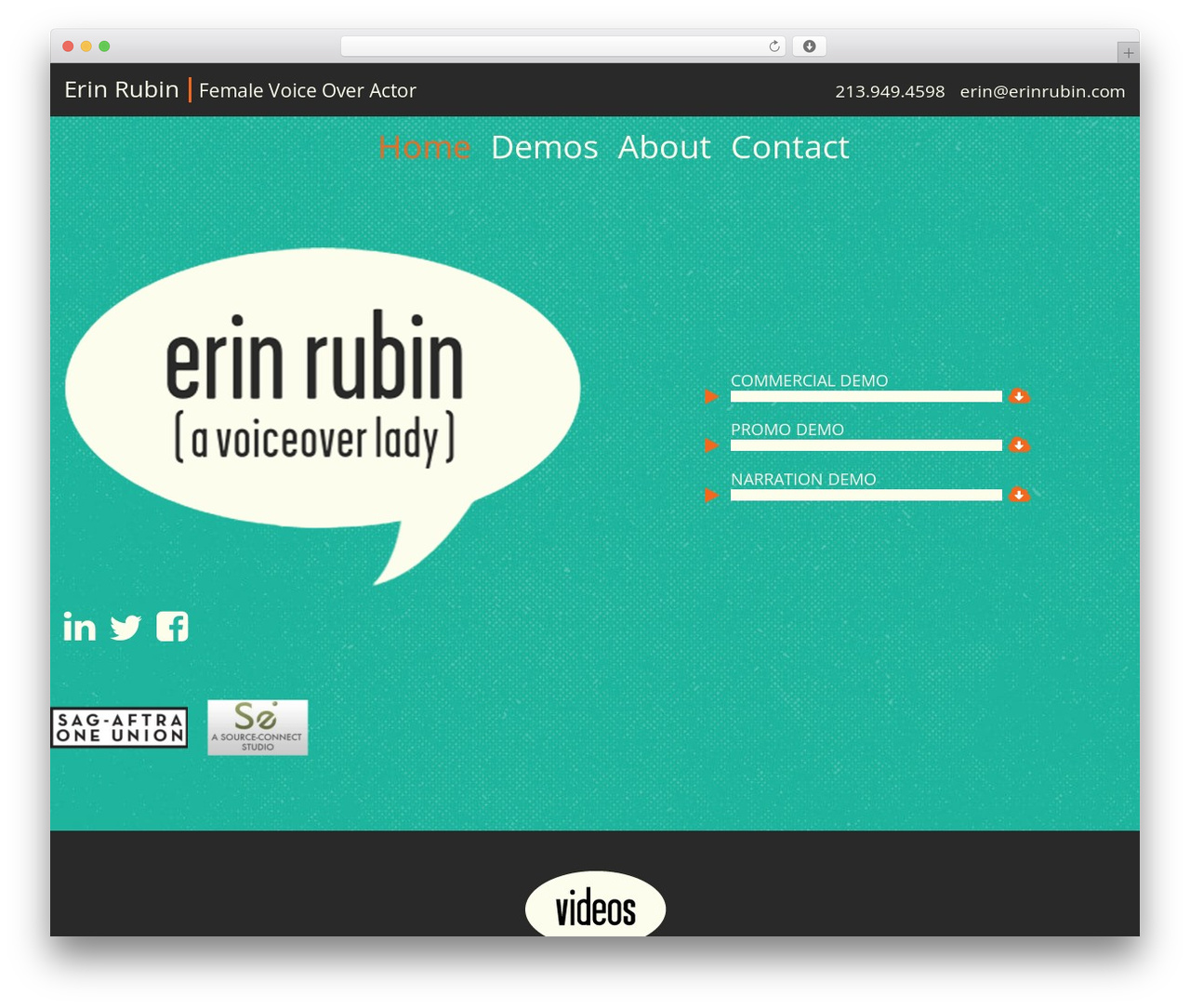 Theme WordPress Voiceover - erinrubin.com Theme WordPress Voiceover - erinrubin.com