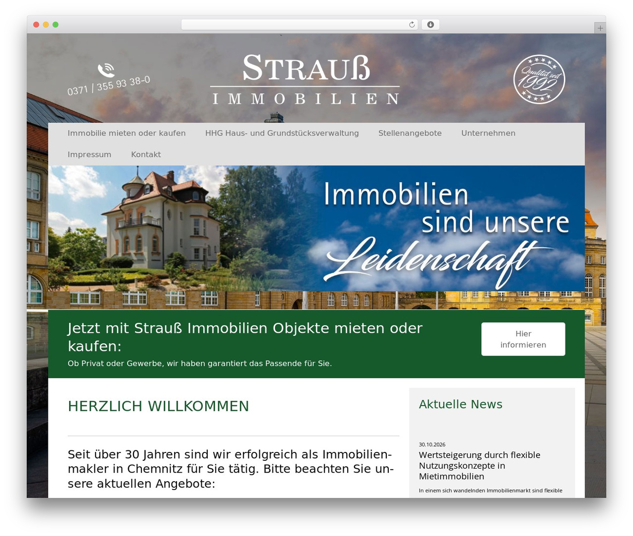 WordPress theme Catch Responsive Pro - a-strauss-immobilien.de