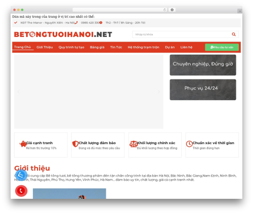 WordPress theme FTECH THEME - betongchemhanoi5.com