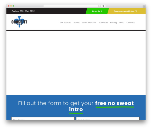 Zyth gym WordPress theme - crossfitcuspis.com