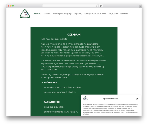 Divi WordPress theme - judopezinok.sk