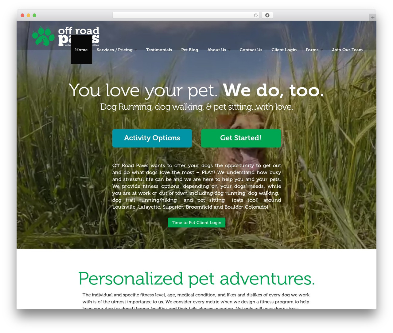 Theme WordPress CloudStrap - offroadpaws.com