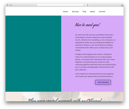 Theme WordPress Divi - corinneslifejourney.com