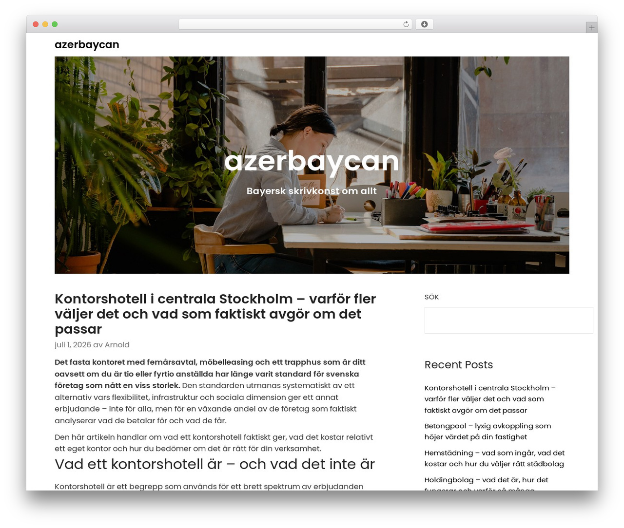 WordPress theme Draftly - azerbaycan.se