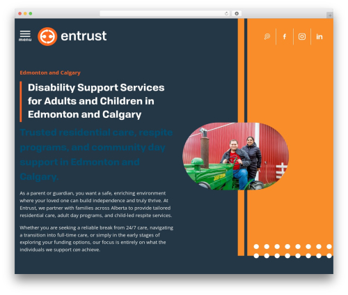 Entrust Disability Services theme WordPress - entrustdisabilityservices.ca