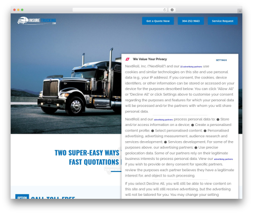 LEVELUP premium WordPress theme - insuretrucking.com